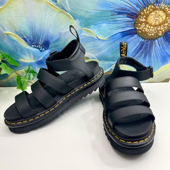 Dr. Martens Women's Blaire Platform Gladiator Sandal in Black Size 9 - Picture 8 of 12